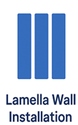 Lamella Wall Installation